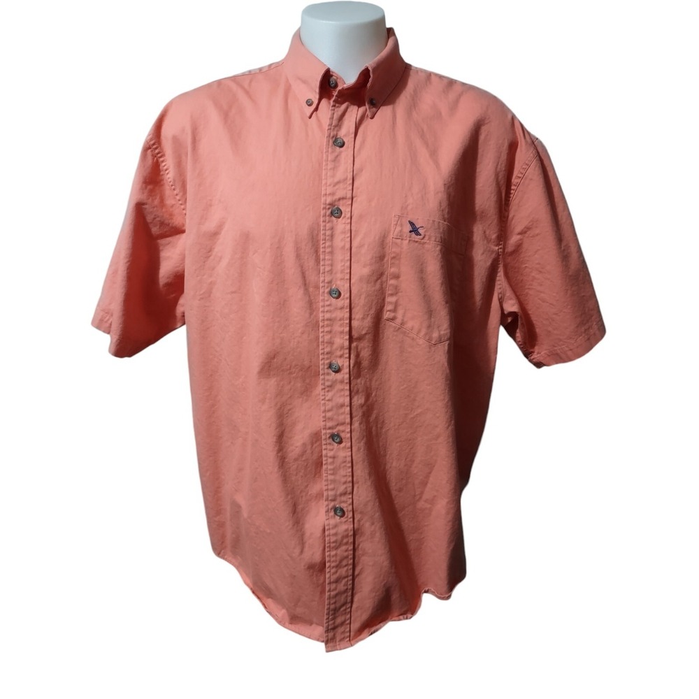 Eddie Bauer XL Shirt Mens XLarge Regular Fit Button Up Collar Pocket Embroidered